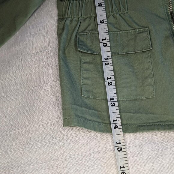 7 For All Mankind Girls‎ Cargo Green Zip up Jacket - Picture 4 of 9